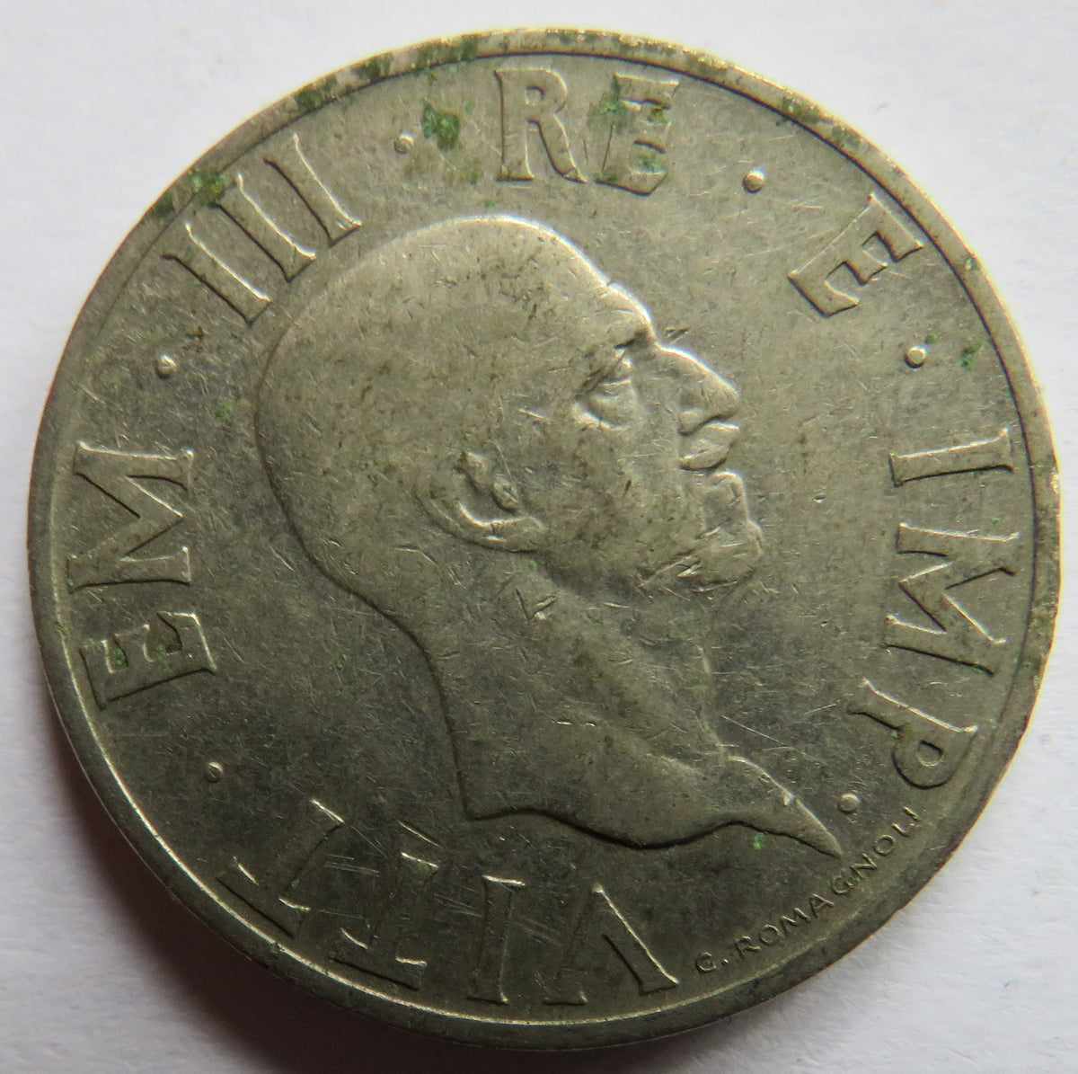 1936 Italy 2 Lire Coin Key Date