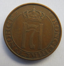 Load image into Gallery viewer, 1937 Norway 5 Ore Coin
