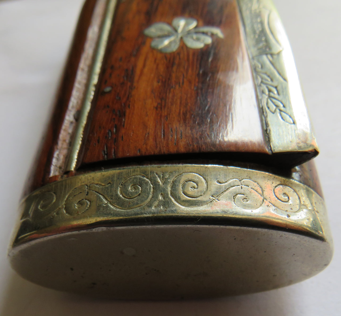 Antique White Metal Mounted Snuff Box By G.Smith & Sons London La Jurassienne