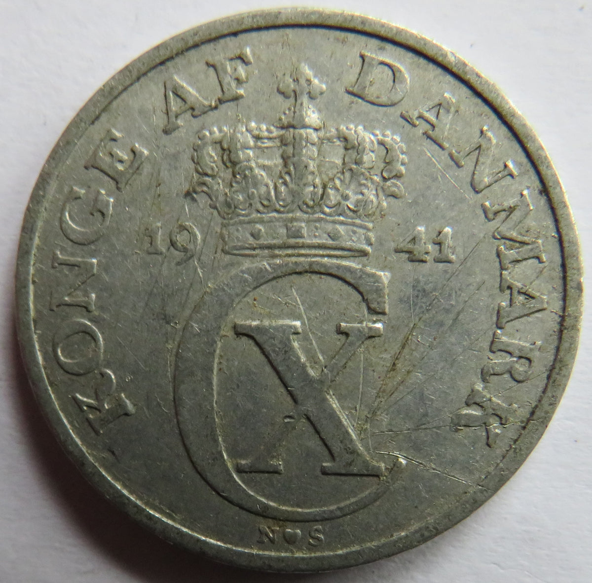 1941 Denmark 5 Ore Coin