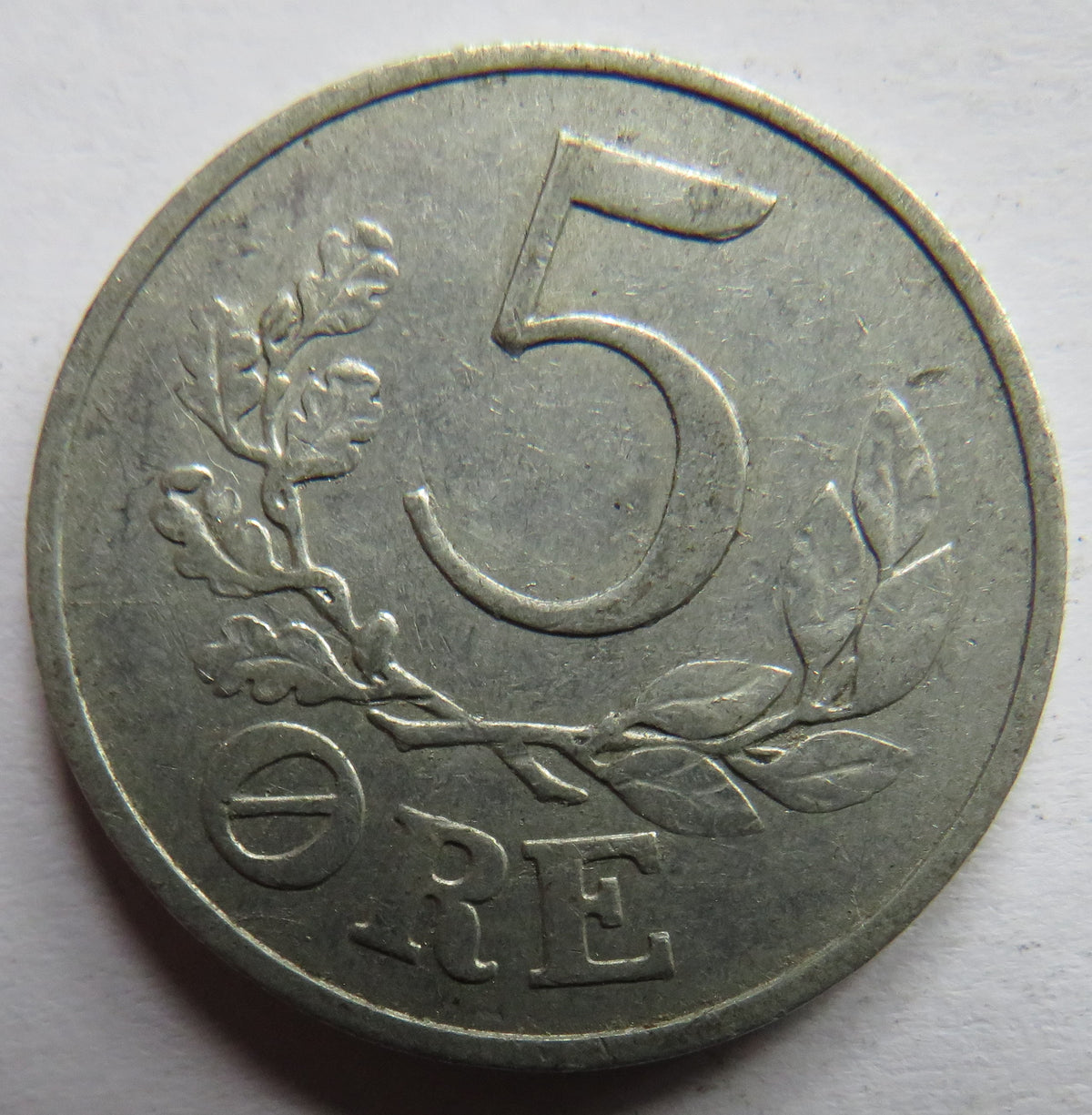 1941 Denmark 5 Ore Coin