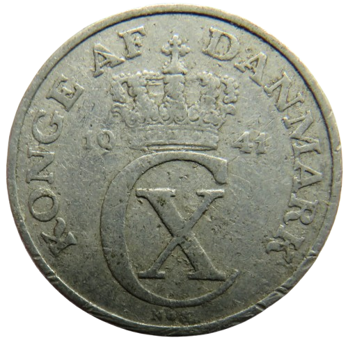 1941 Denmark 5 Ore Coin