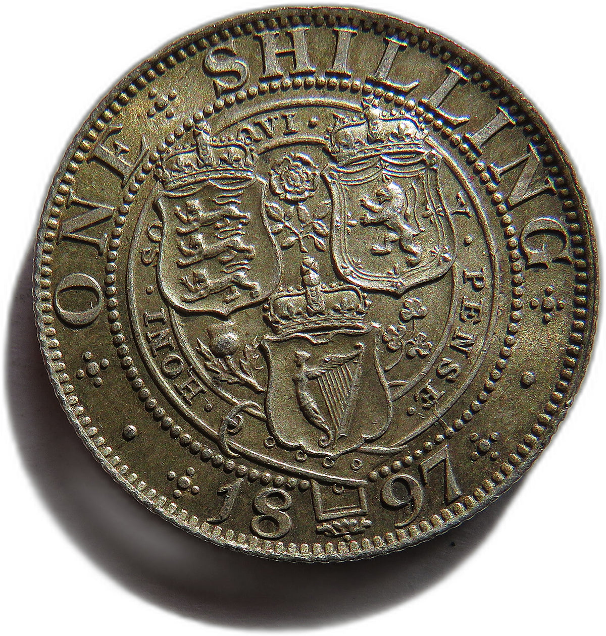 1897 Queen Victoria Silver Shilling Coin In Better Grade - Great Britain