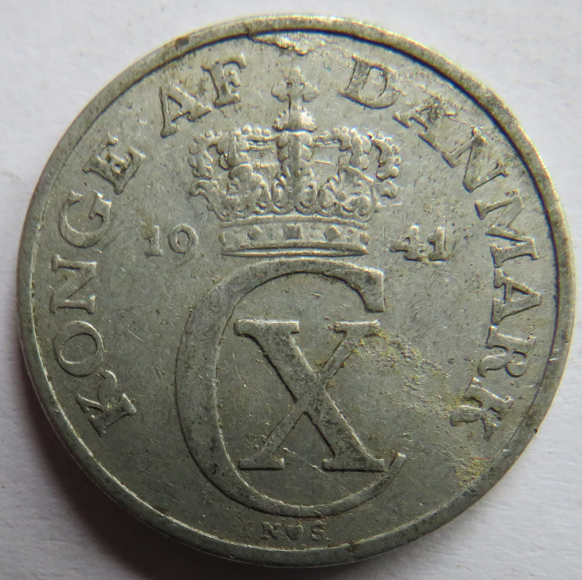 1941 Denmark 5 Ore Coin