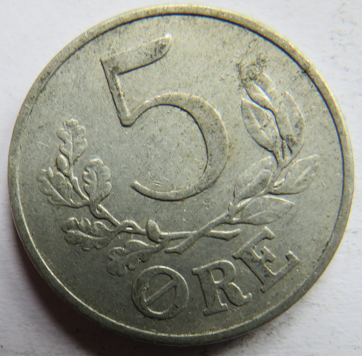 1941 Denmark 5 Ore Coin