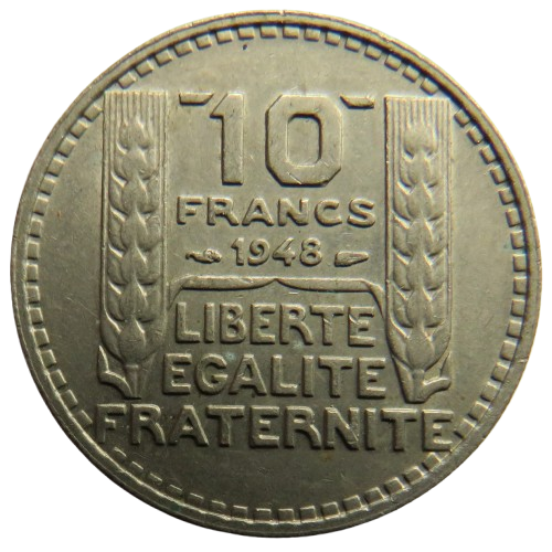 1948 France 10 Francs Coin image 1
