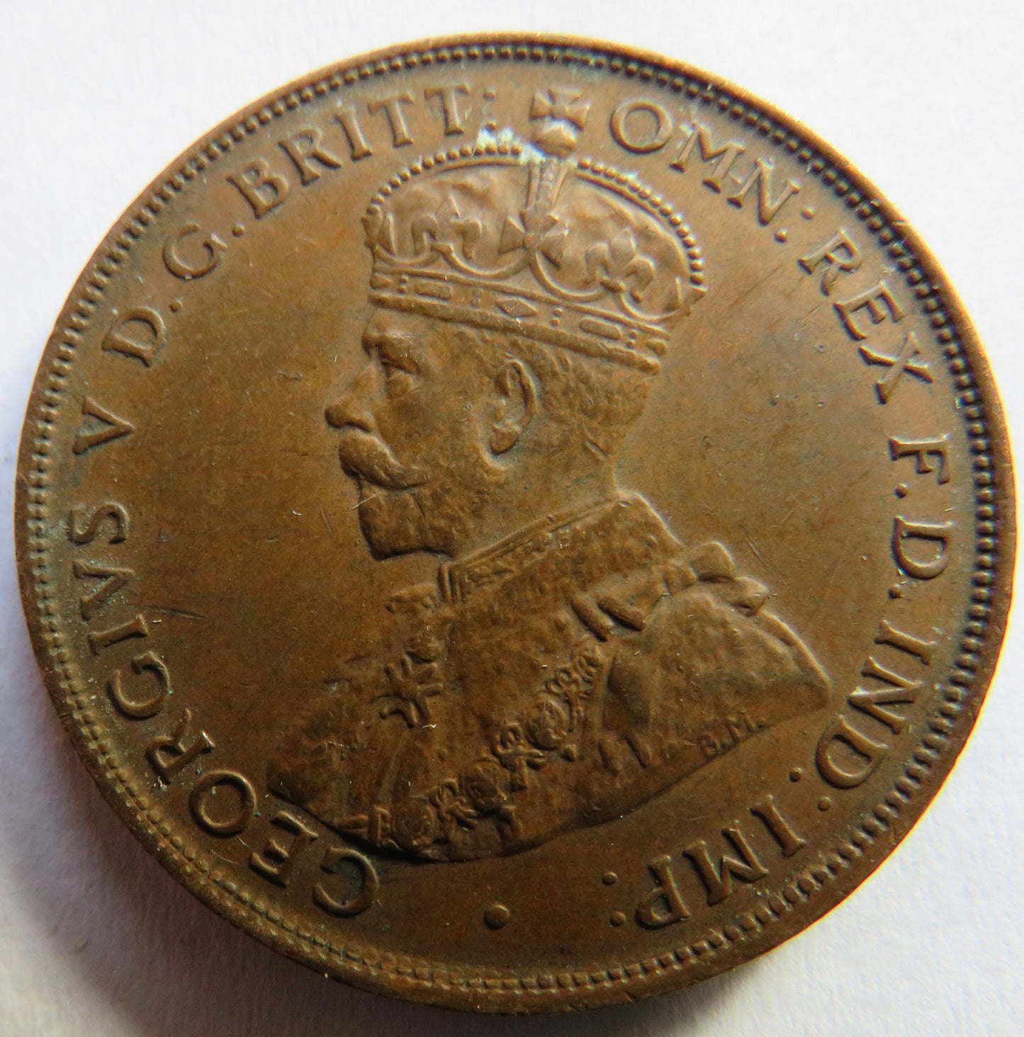 1924 King George V Australia One Penny Coin