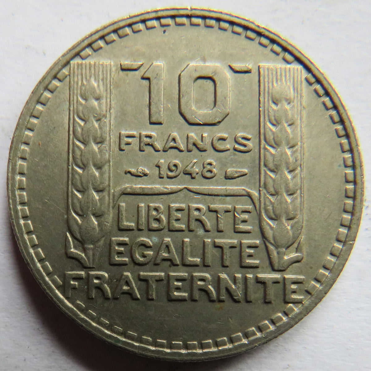 1948 France 10 Francs Coin