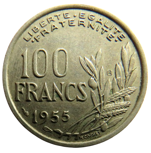 1955 France 100 Francs Coin