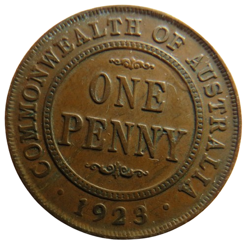 1923 King George V Australia One Penny Coin