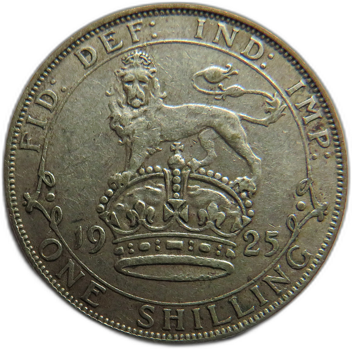 1925 King George V Silver Shilling Coin - Great Britain