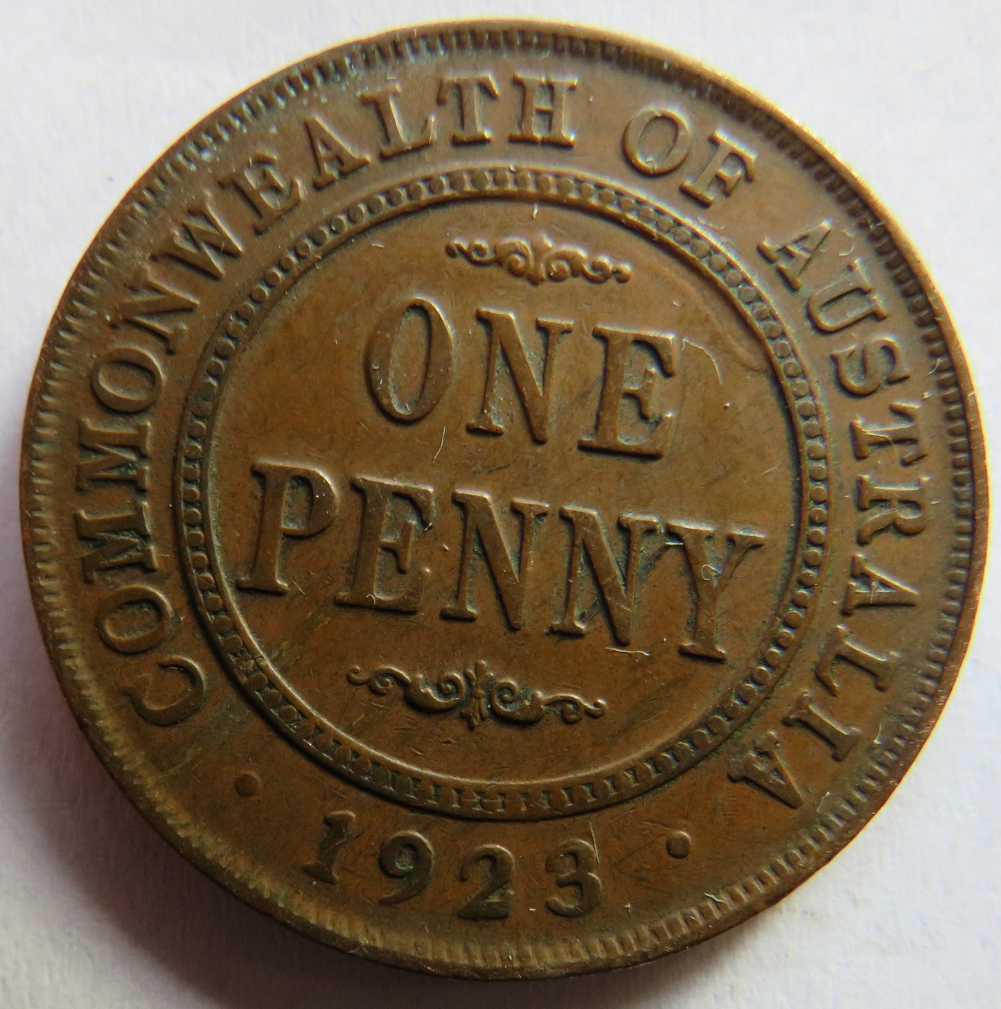 1923 King George V Australia One Penny Coin