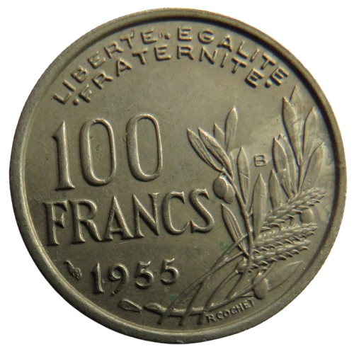 1955 France 100 Francs Coin