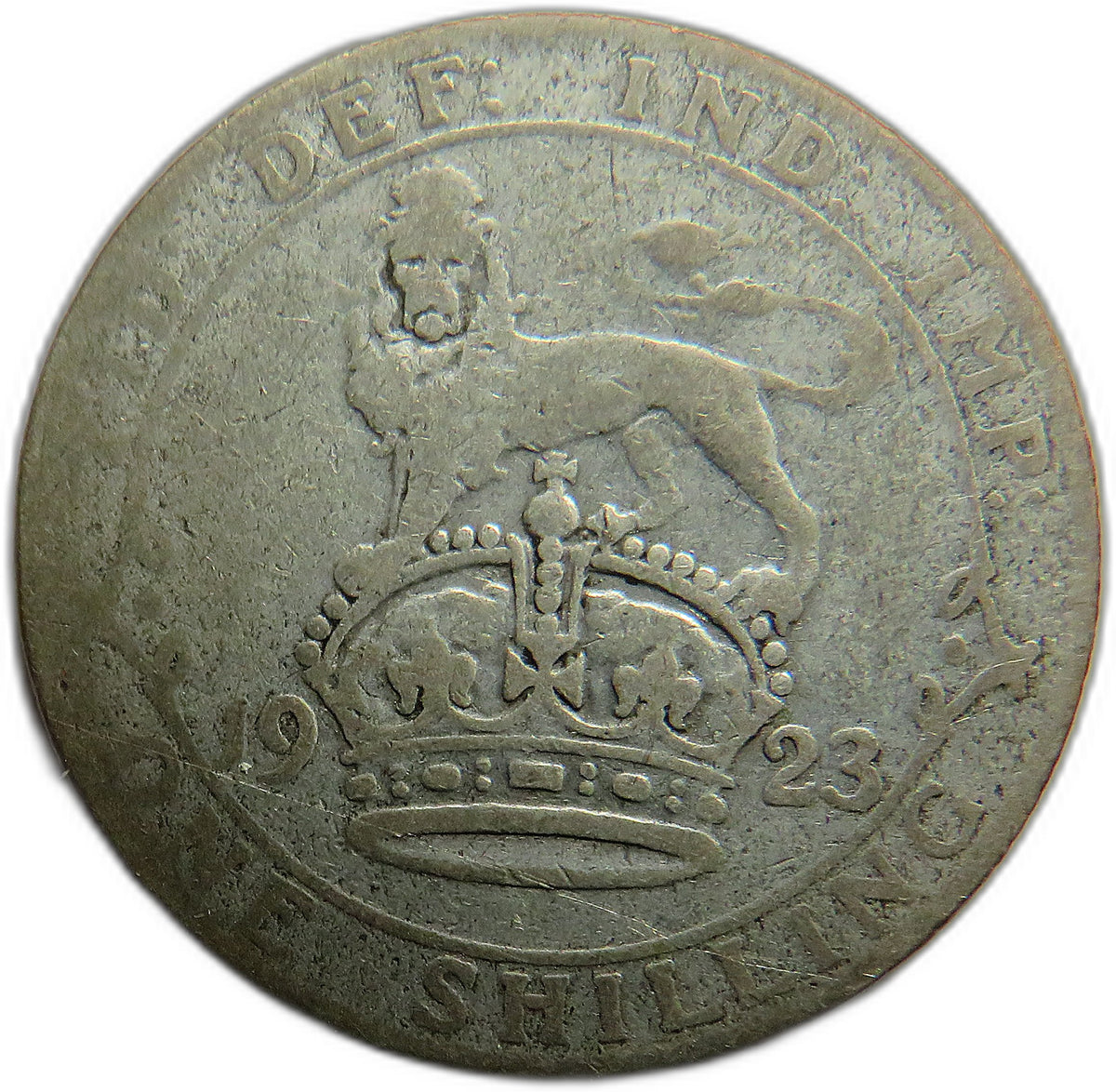 1923 King George V Silver Shilling Coin - Great Britain