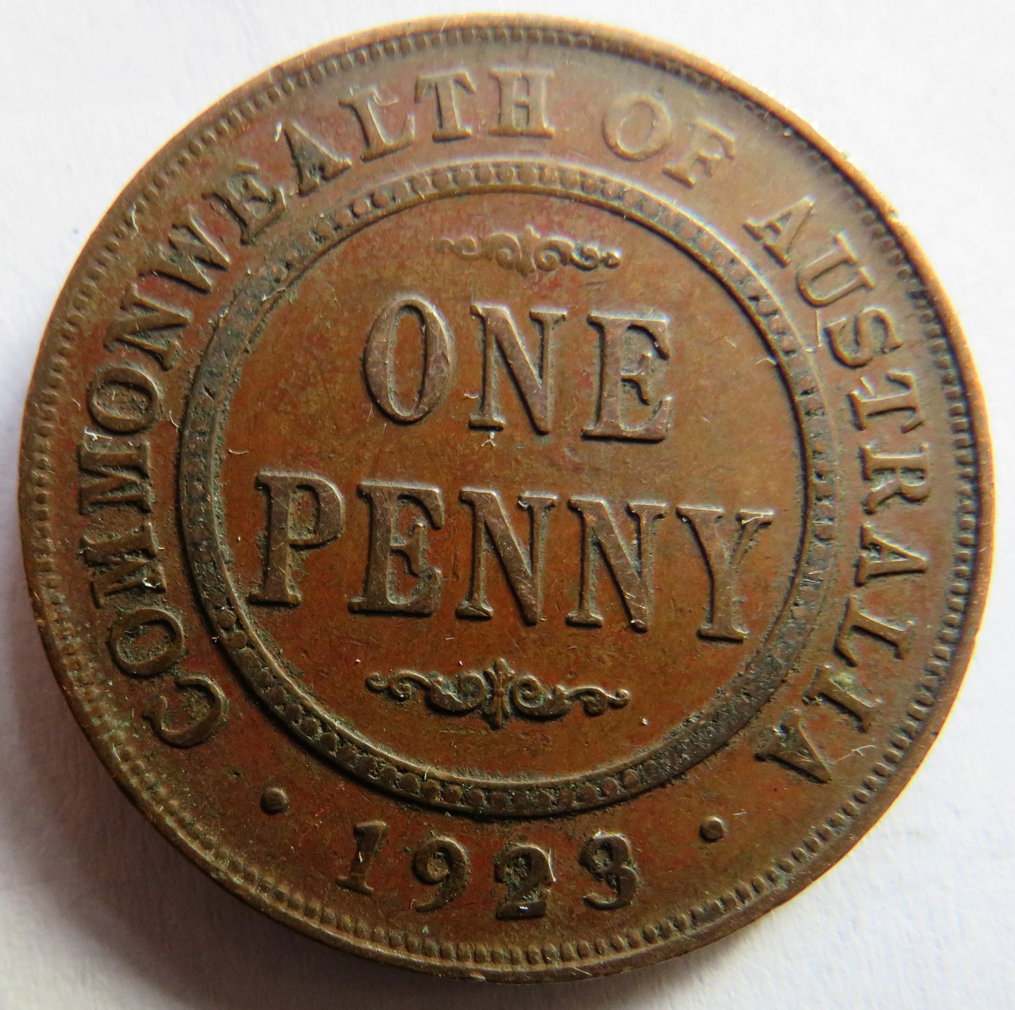 1923 King George V Australia One Penny Coin