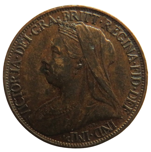 1899 Queen Victoria Farthing Coin - Great Britain