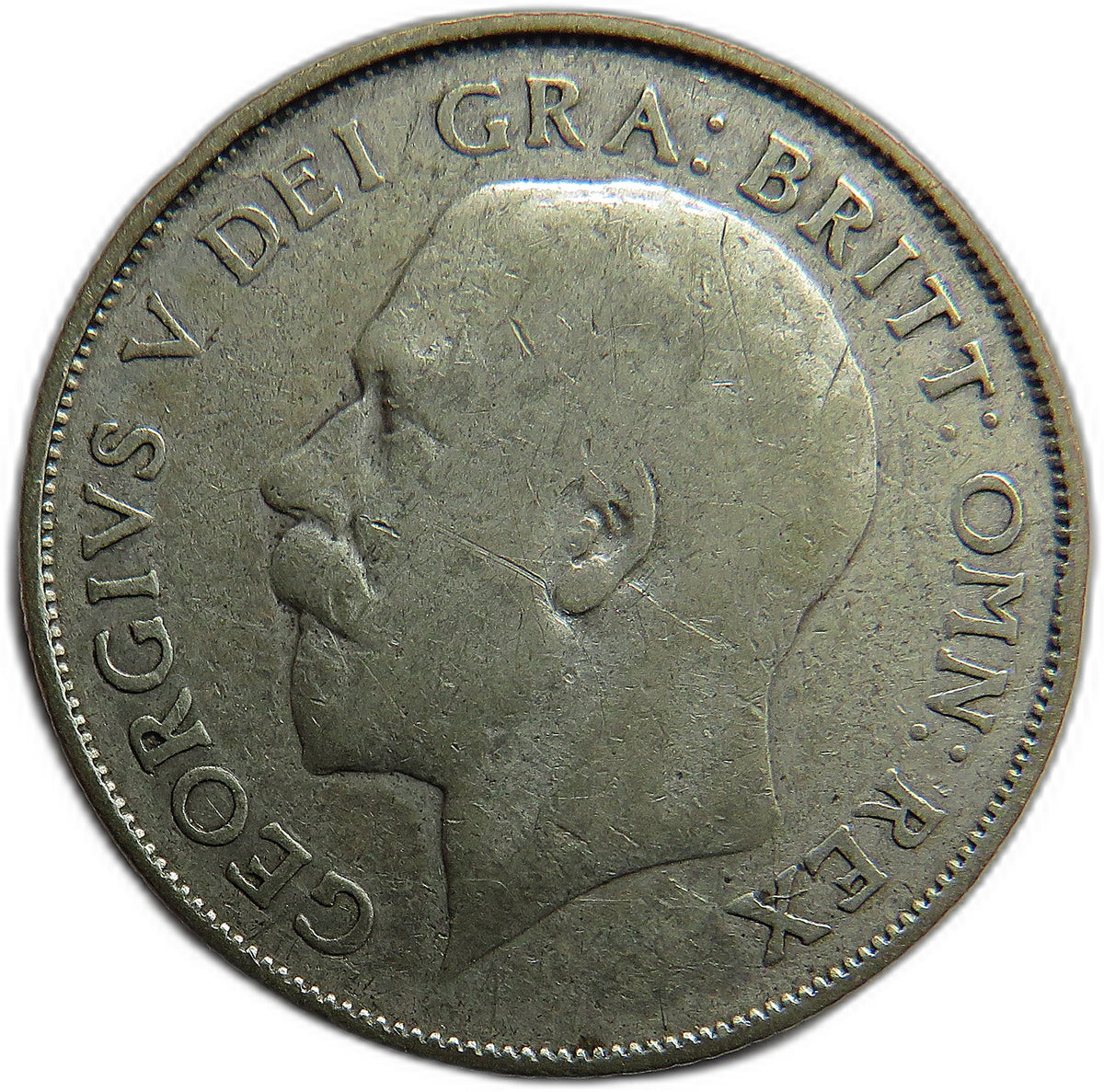1924 King George V Silver Shilling Coin - Great Britain