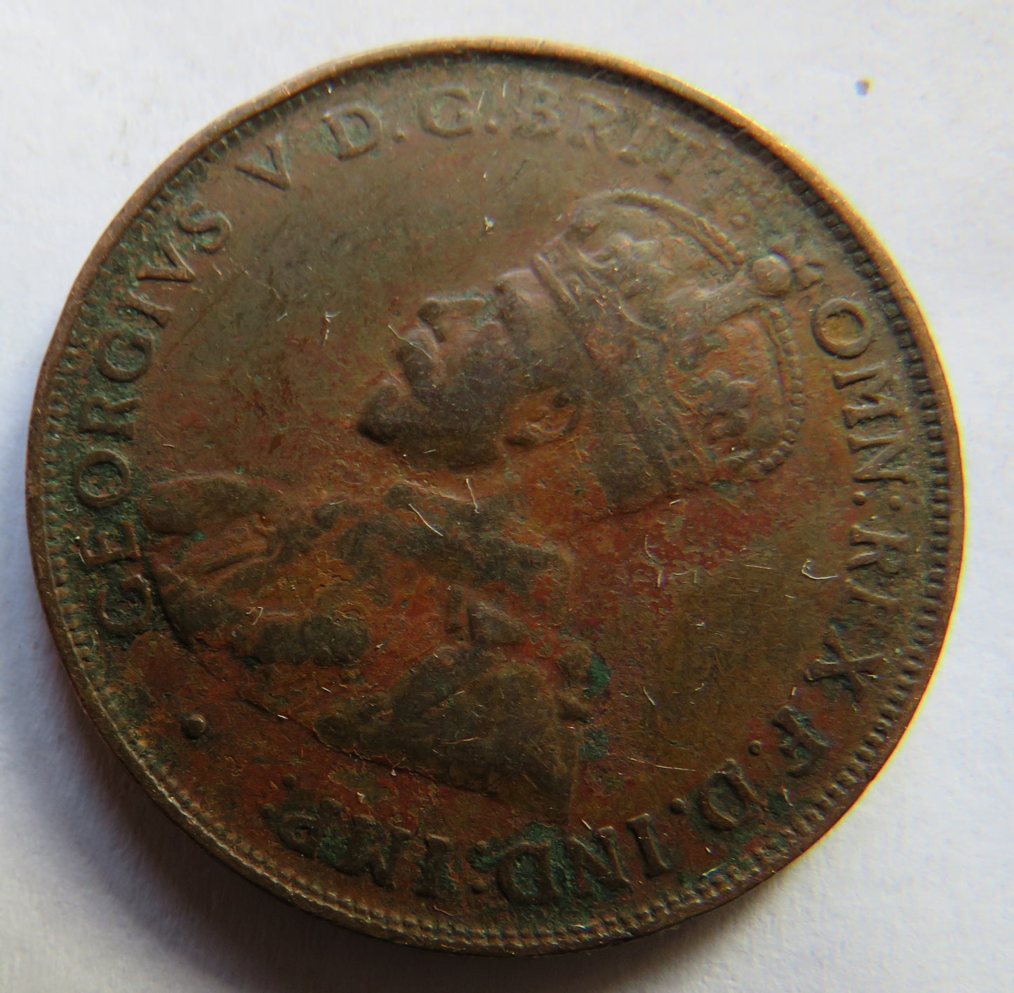 1923 King George V Australia One Penny Coin