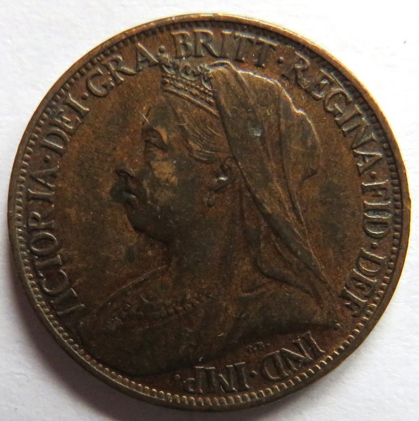 1899 Queen Victoria Farthing Coin - Great Britain