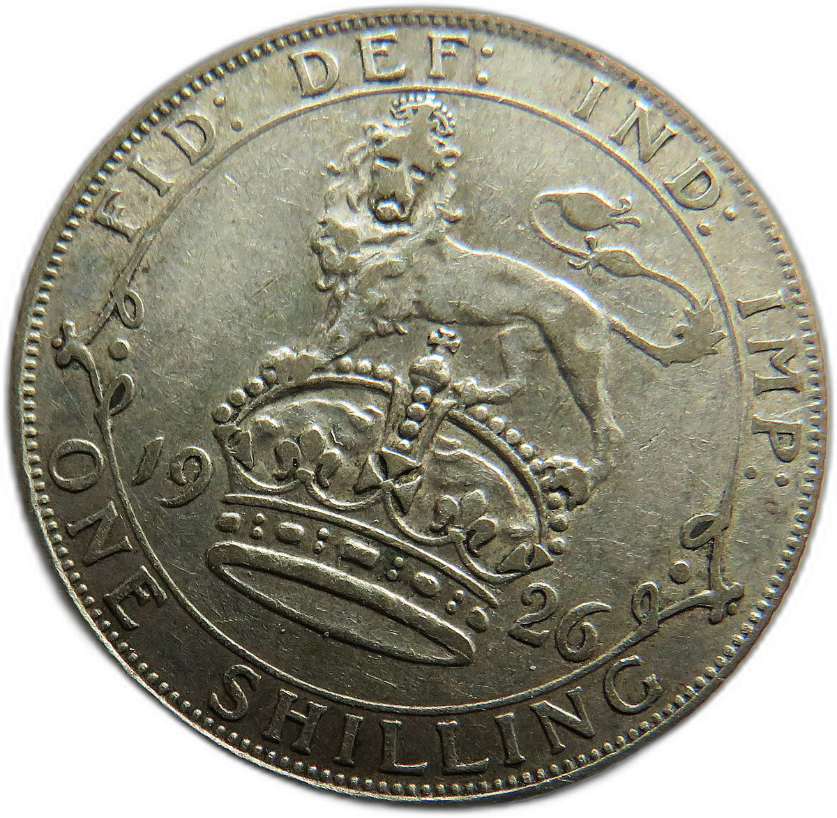 1926 King George V Silver Shilling Coin - Great Britain