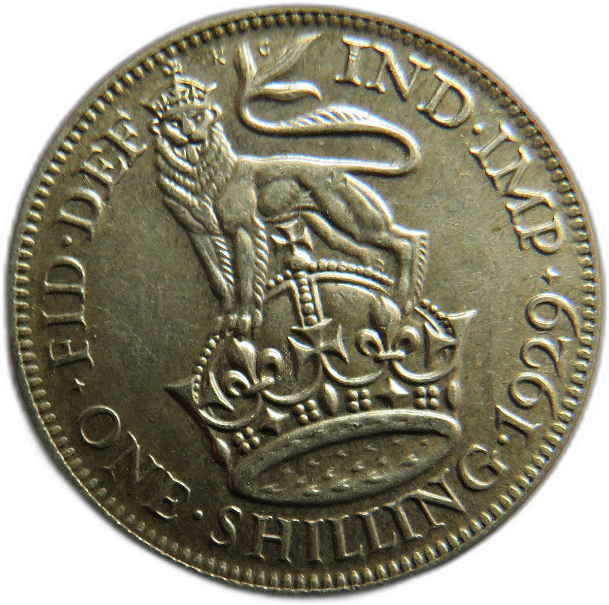 1929 King George V Silver Shilling Coin - Great Britain