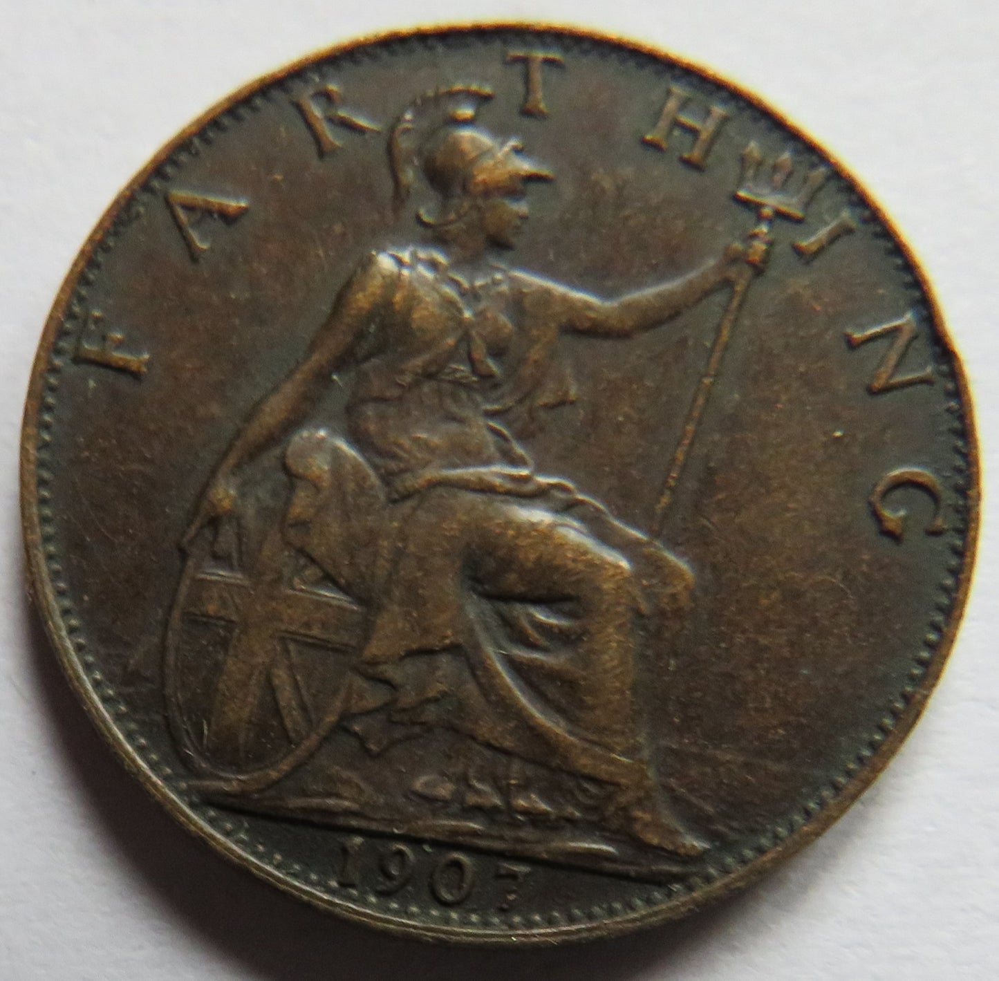 1907 King Edward VII Farthing Coin - Great Britain
