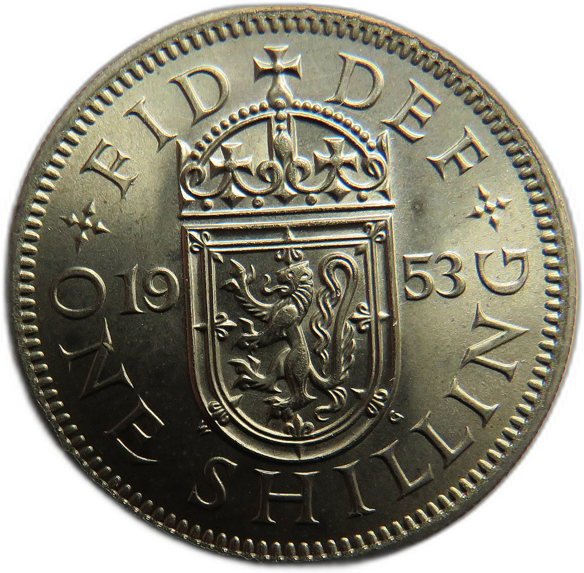 1953 Queen Elizabeth II (Scottish) Shilling Coin In High Grade - Great Britain