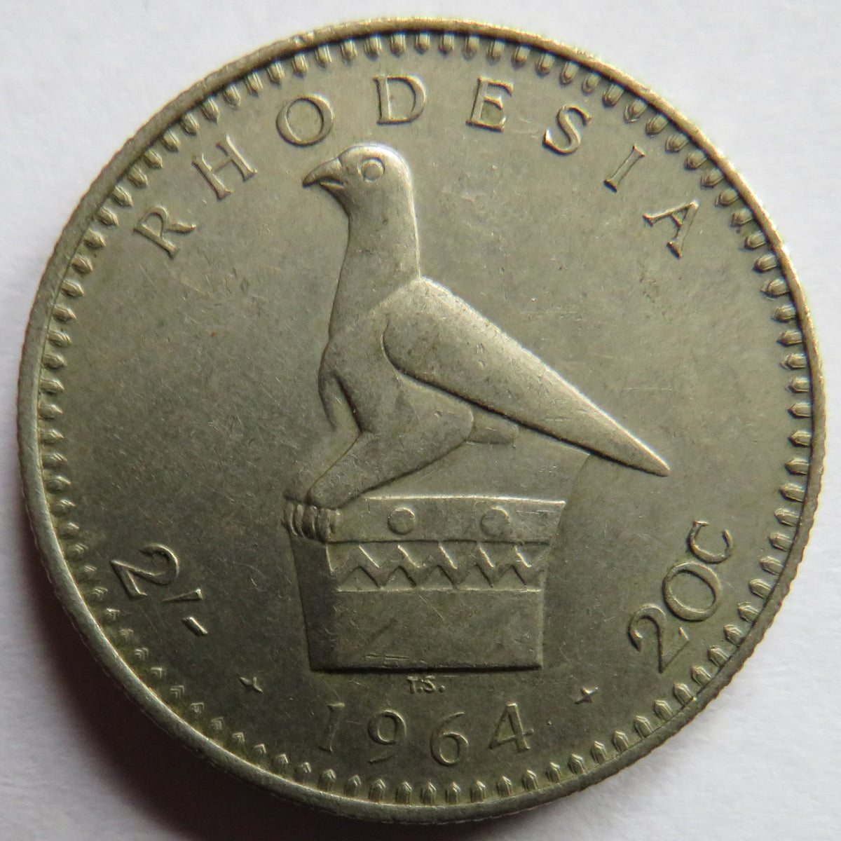 1964 Rhodesia 2 Shillings / 20 Cents Coin image 2