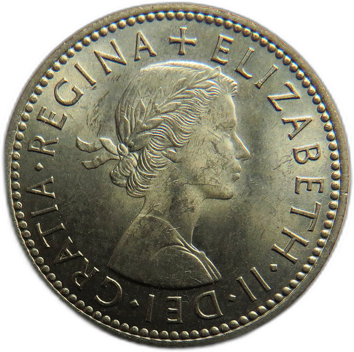 1955 Queen Elizabeth II (Scottish) Shilling Coin In High Grade - Great Britain
