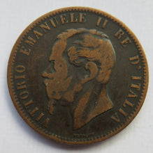 Load image into Gallery viewer, 1867-H Italy 10 Centesimi Coin
