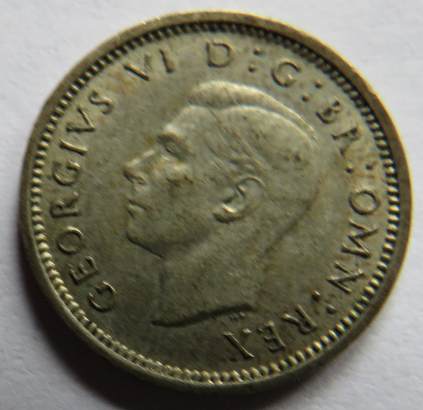 1942 King George VI Silver Threepence Coin - Scarce Date