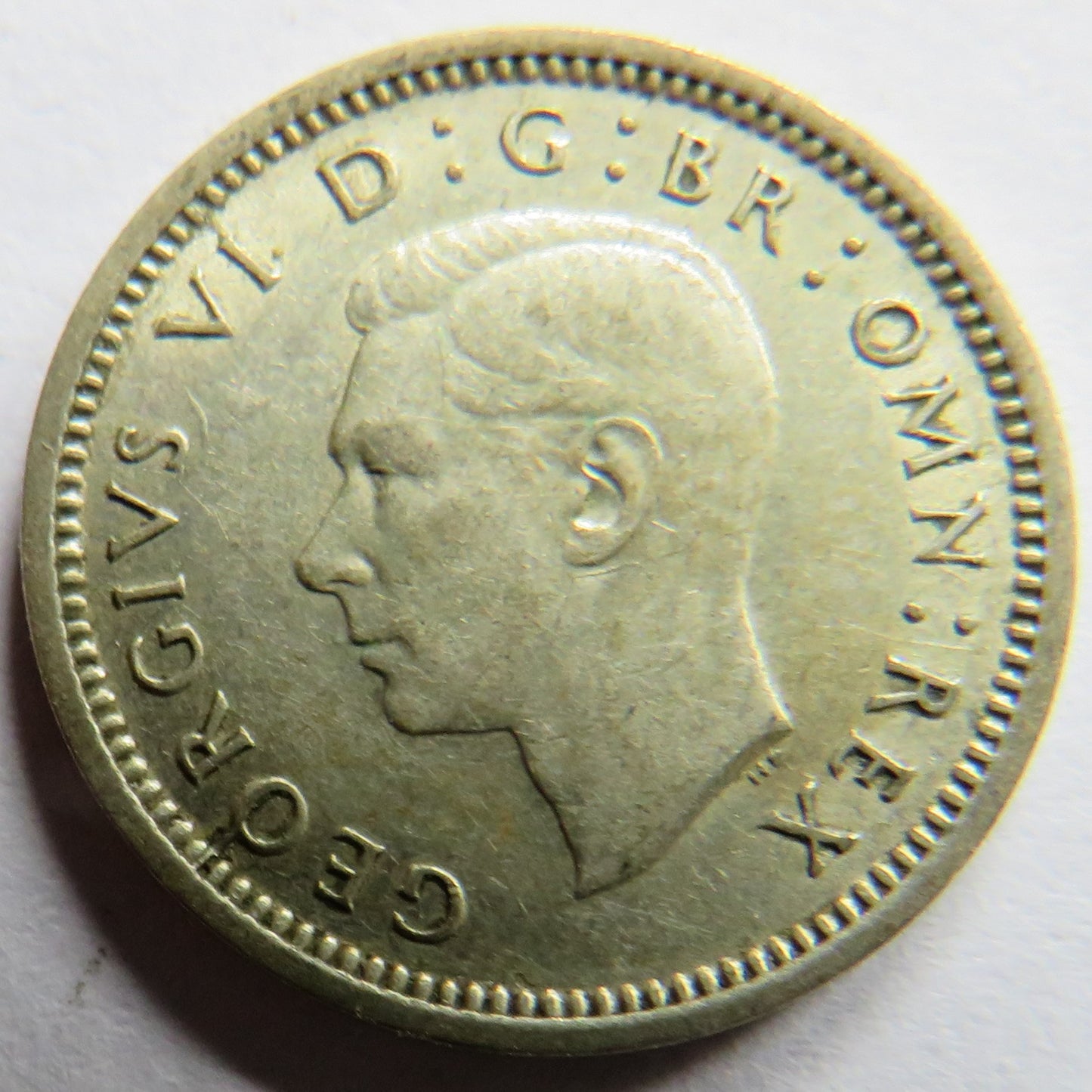 1942 King George VI Silver Threepence Coin - Scarce Date