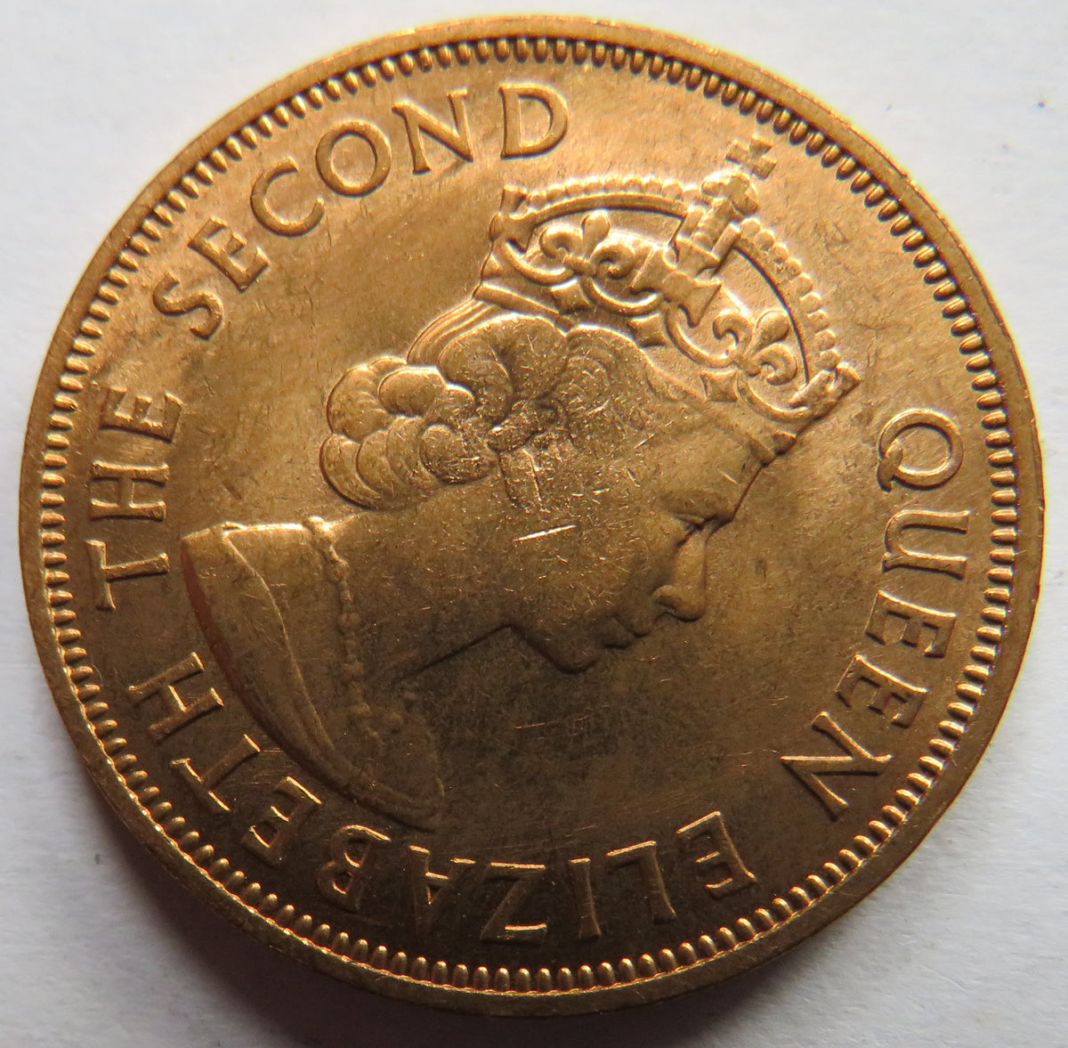1969 Queen Elizabeth II Mauritius 5 Cents Coin Unc image 3