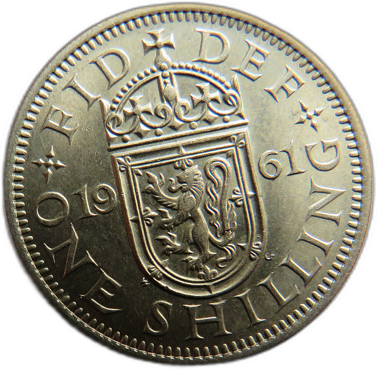 1961 Queen Elizabeth II (Scottish) Shilling Coin In High Grade - Great Britain