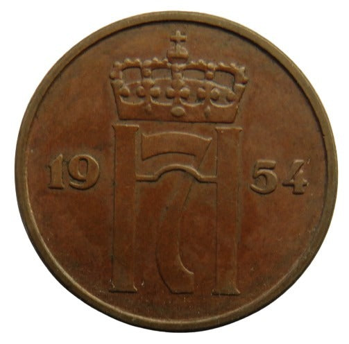 1954 Norway 5 Ore Coin