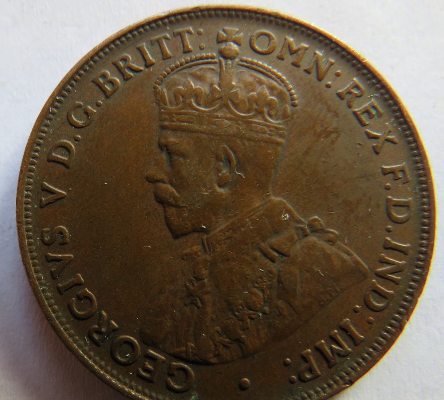 1921 King George V Australia One Penny Coin