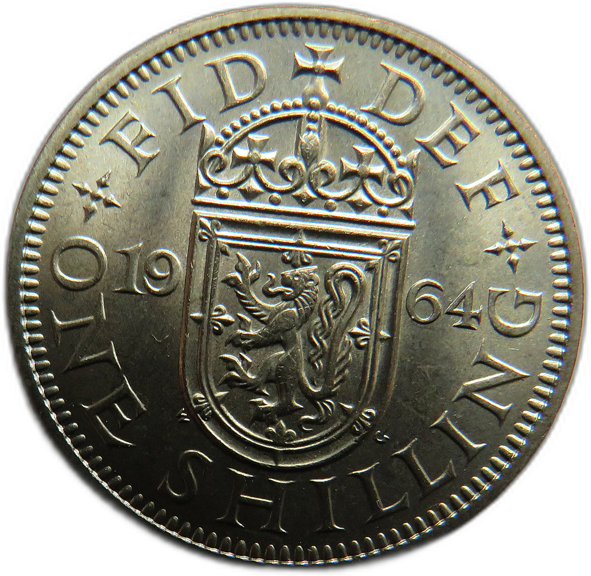 1964 Queen Elizabeth II (Scottish) Shilling Coin In High Grade - Great Britain