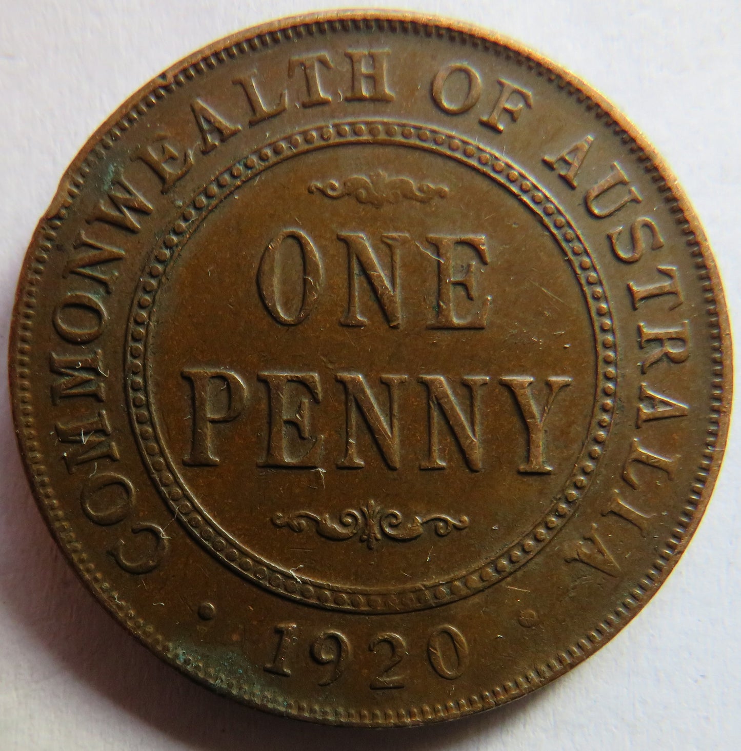 1920 King George V Australia One Penny Coin