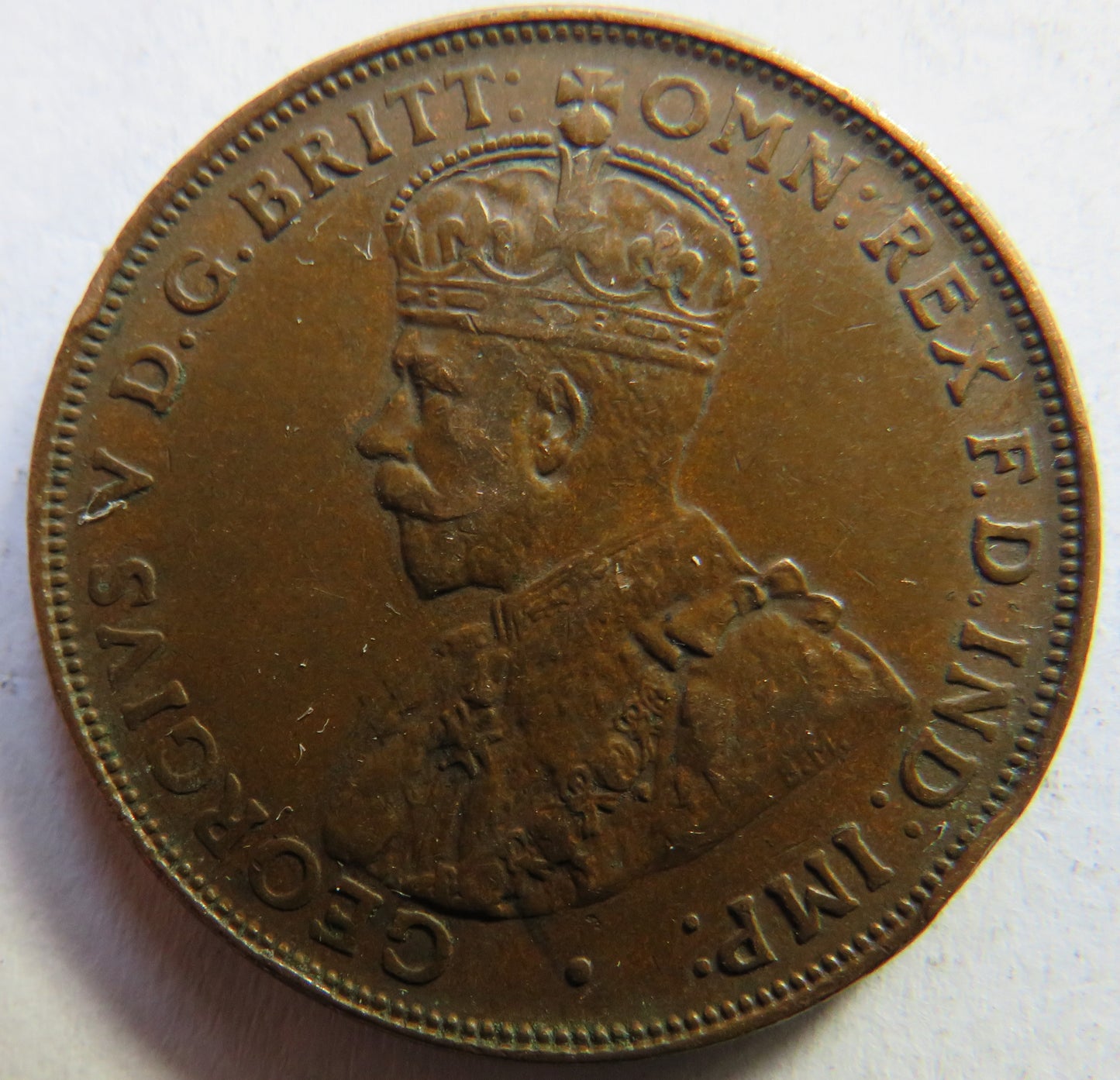 1920 King George V Australia One Penny Coin