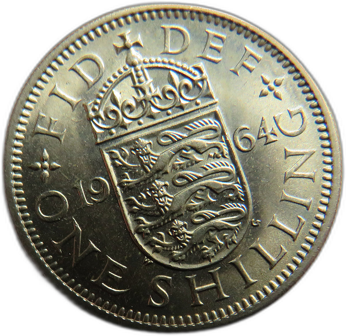 1964 Queen Elizabeth II (English) Shilling Coin In High Grade - Great Britain