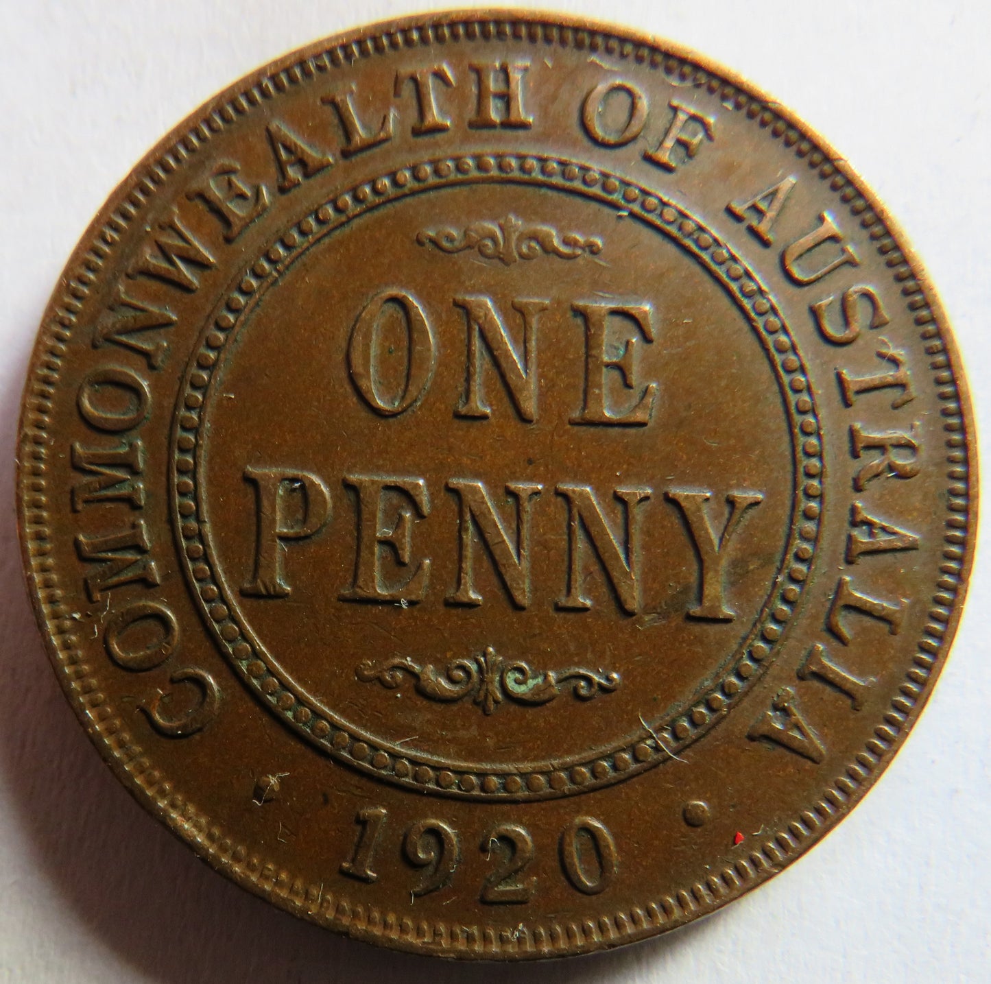 1920 King George V Australia One Penny Coin
