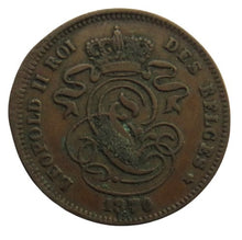 Load image into Gallery viewer, 1870 Belgium 2 Centimes Coin
