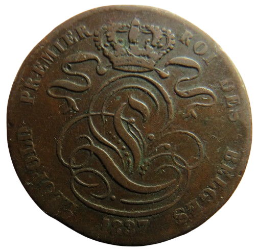 1837 Belgium 5 Centimes Coin