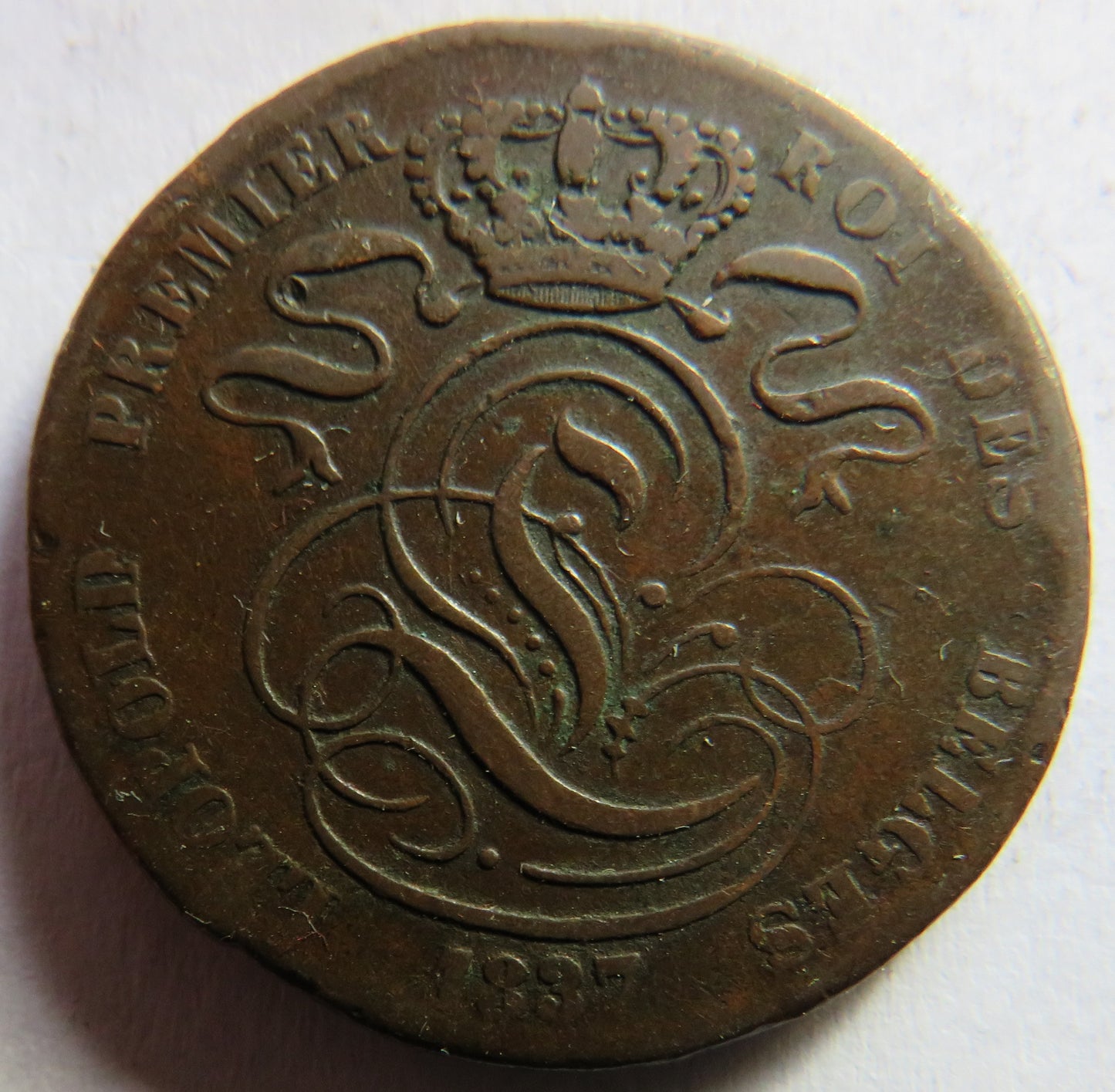 1837 Belgium 5 Centimes Coin