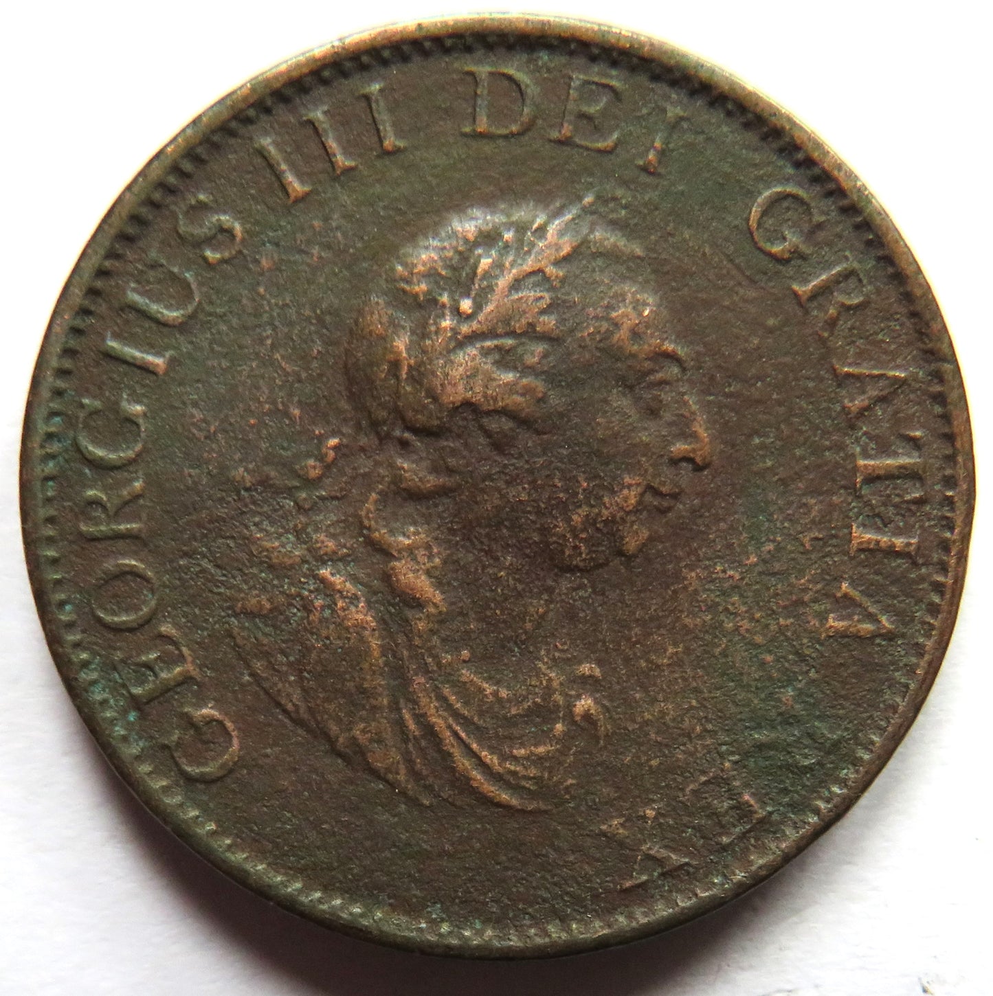 1799 King George III Halfpenny Coin - Great Britain