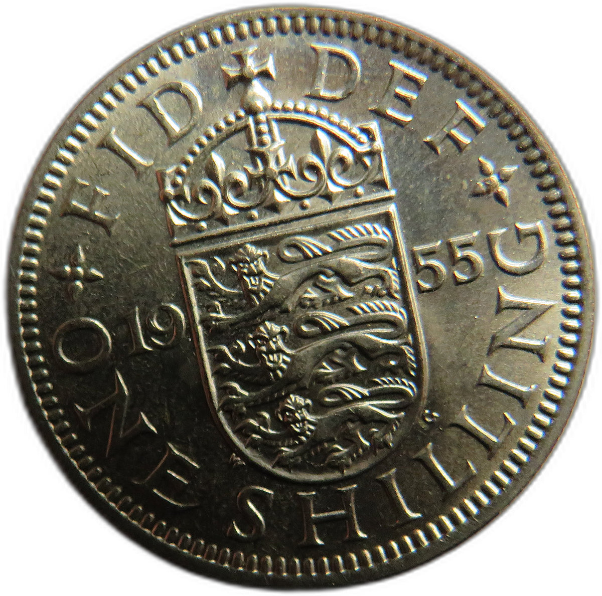 1955 Queen Elizabeth II (English) Shilling Coin In High Grade - Great Britain