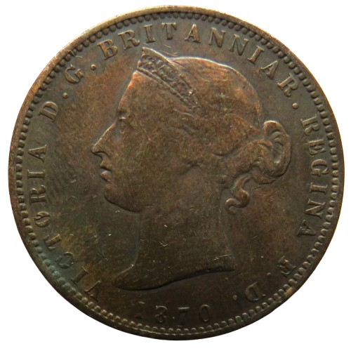 1870 Queen Victoria States of Jersey 1/13th of a Shilling Coin