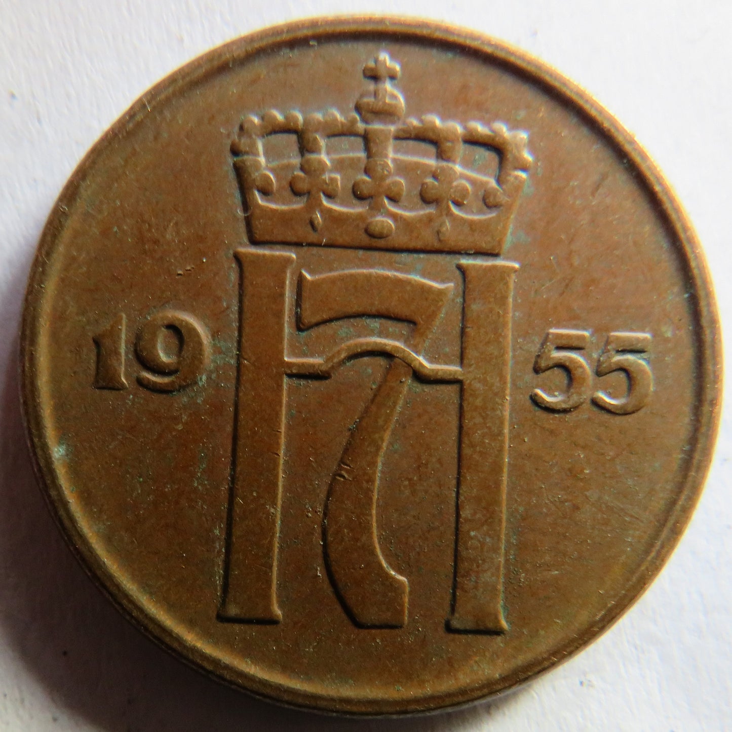 1955 Norway 5 Ore Coin