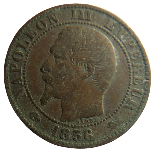 1856-D France Napoleon III 5 Centimes Coin