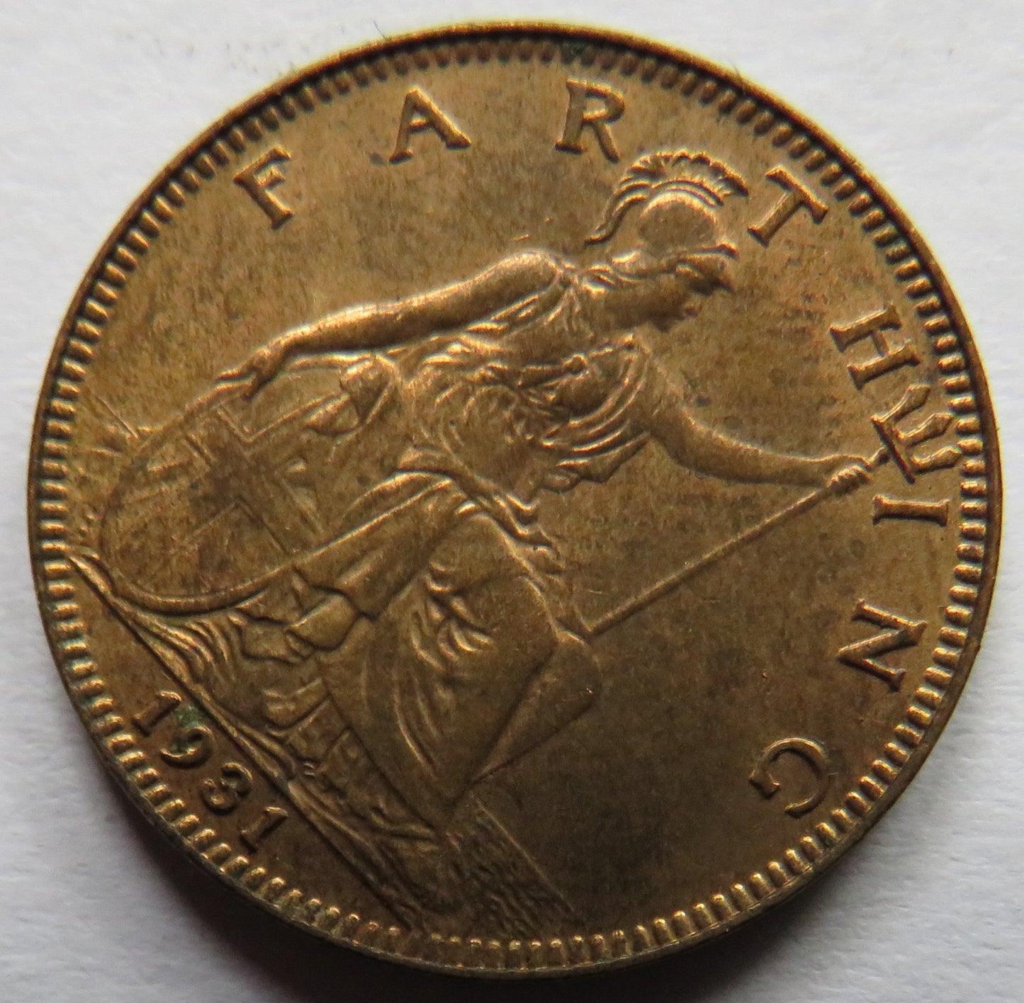 1931 King George V Farthing Coin In High Grade - Great Britain
